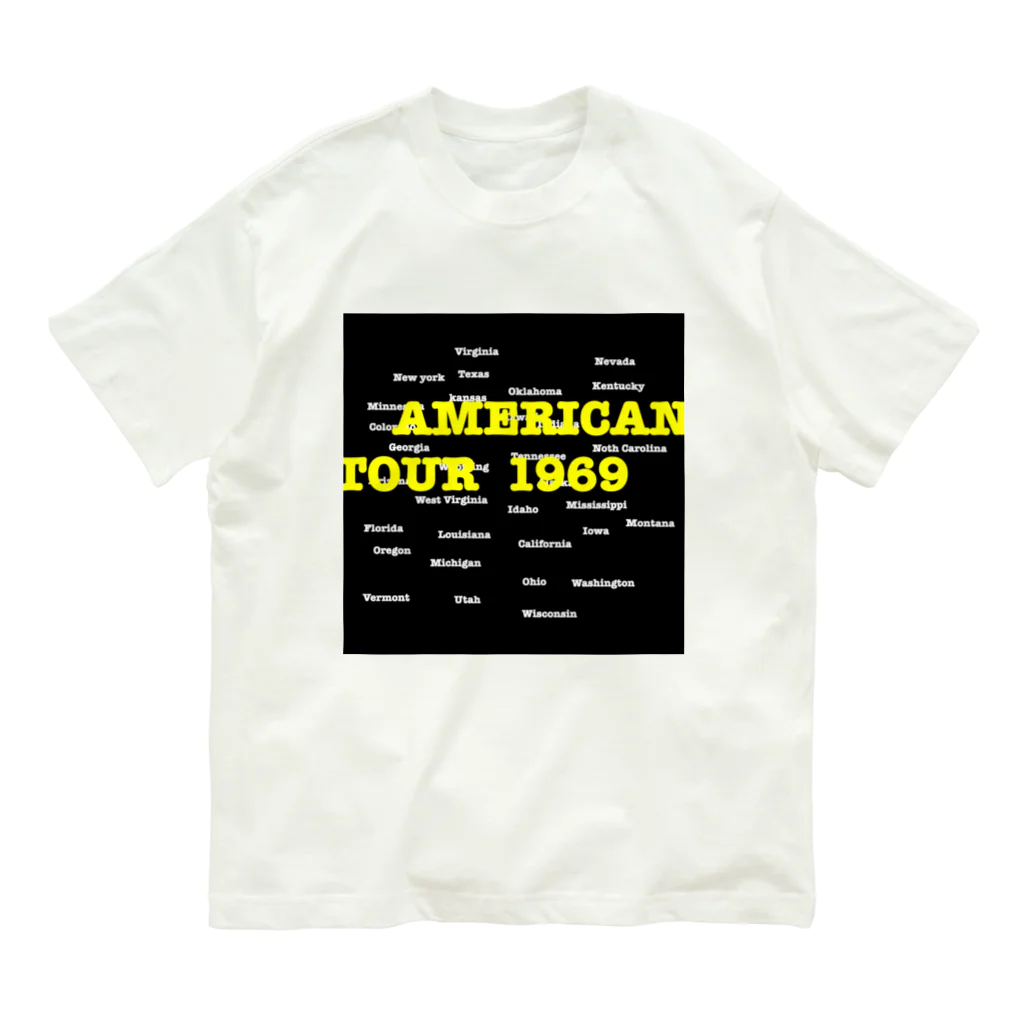 NEON_LINEのAMERICAN TOUR オーガニックコットンTシャツ