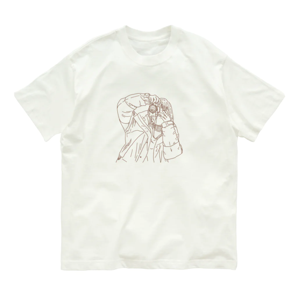 じゆうじんのカメラ女子はすすむ オーガニックコットンTシャツ