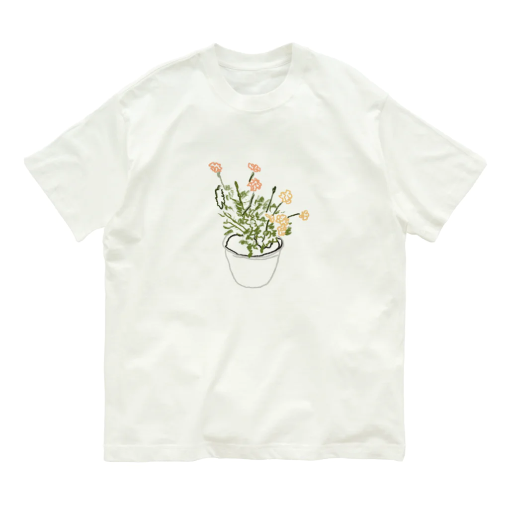 たかはしの店の民家のマリーゴールド Organic Cotton T-Shirt