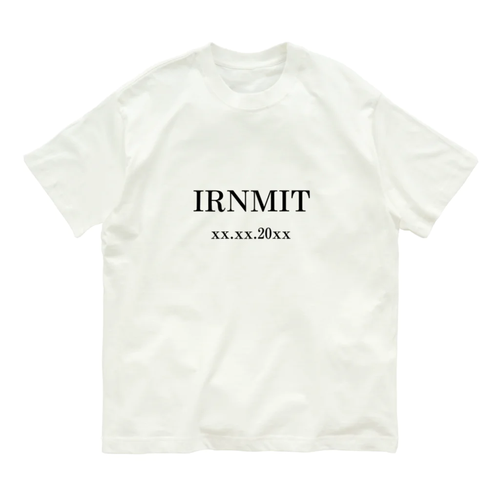 IRNMITのIRNMITロゴ xx.xx.20xx オーガニックコットンTシャツ