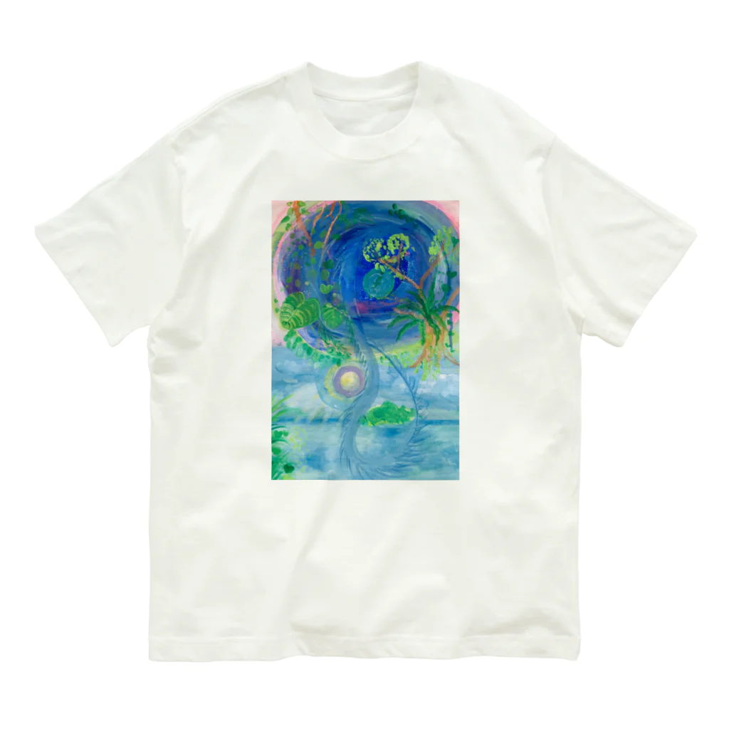 Komitu の　不思議な世界の琉球の龍ちゃん Organic Cotton T-Shirt