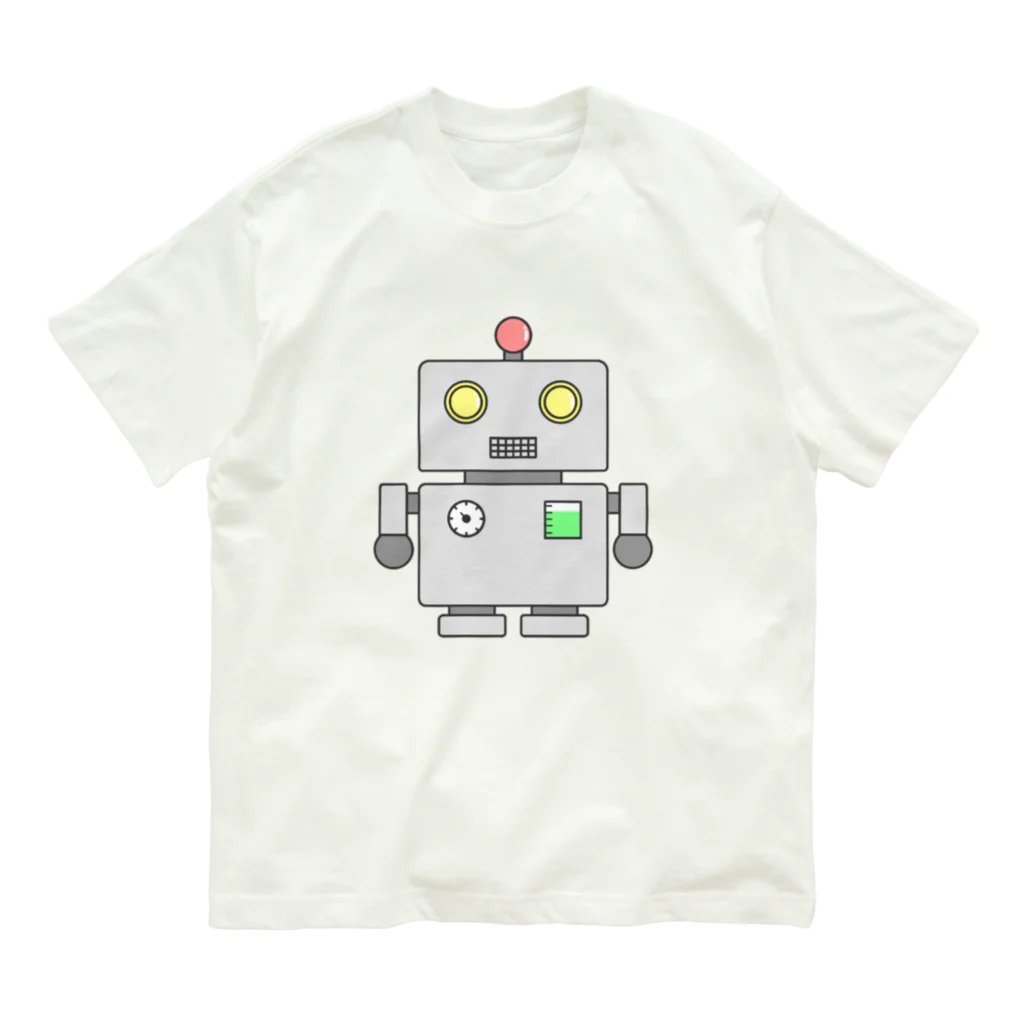 CUTOY MEMORY -可愛いおもちゃの思い出-のロボットくん オーガニックコットンTシャツ