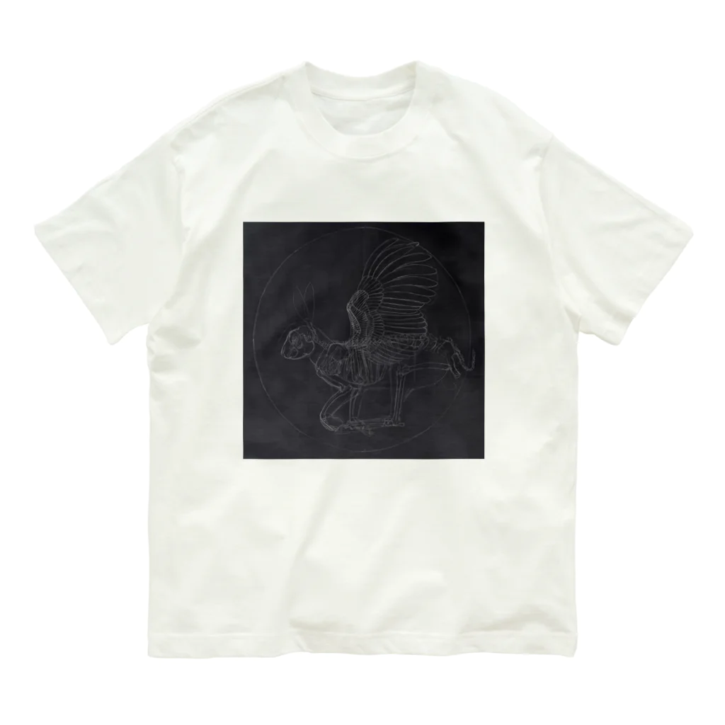 JapaneseArt Yui Shopのbone rabbit オーガニックコットンTシャツ