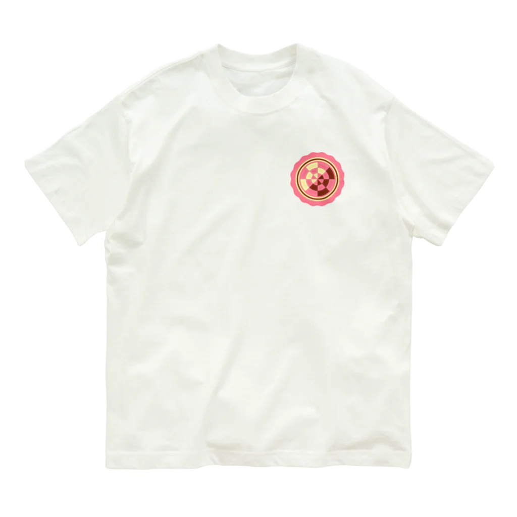 ハナドリカ SUZURI店の花の形の板チョコ(苺) オーガニックコットンTシャツ