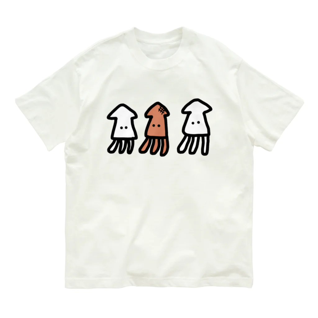 なでしこ@デザインのいか焼きイカいか Organic Cotton T-Shirt