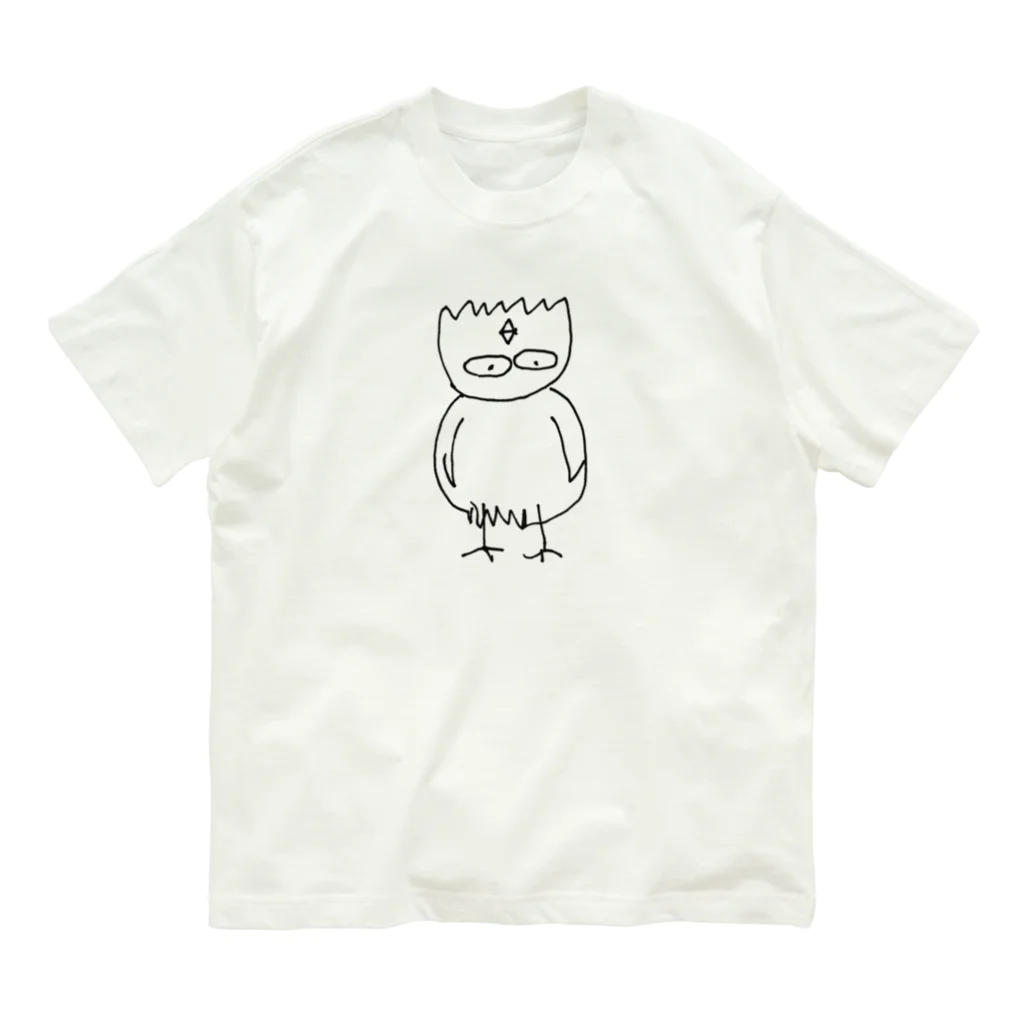 MFDUのOwl-ふくろう オーガニックコットンTシャツ
