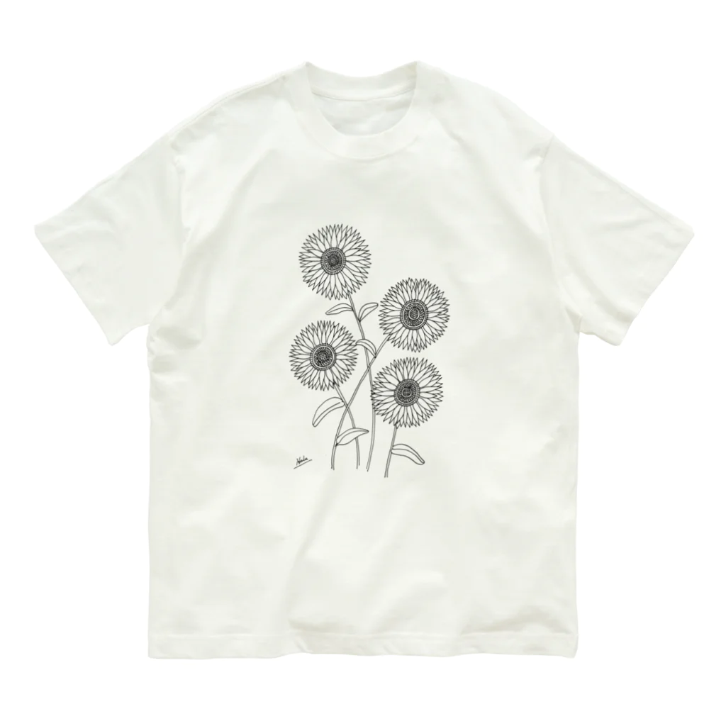 Graphic Design +αのヘリプテラム 4輪 Organic Cotton T-Shirt