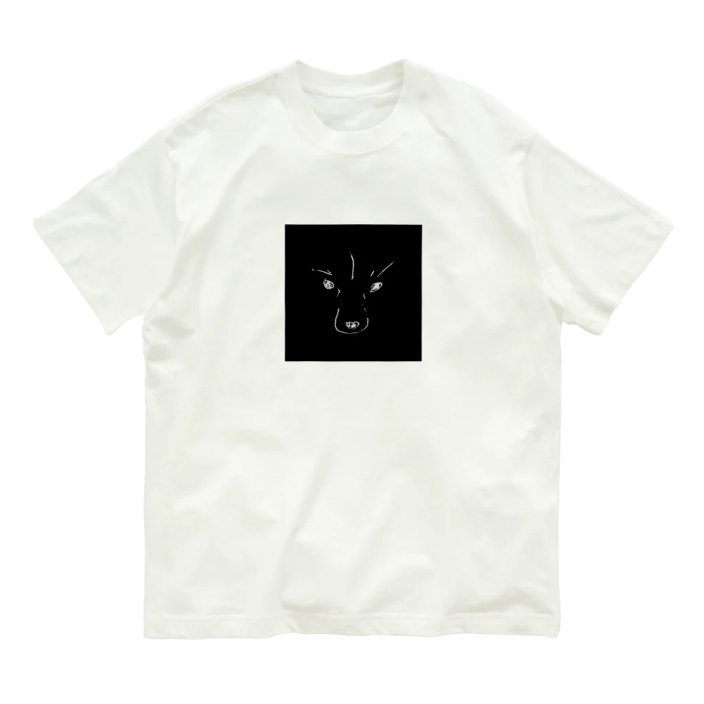 獅子丸解放党のまなざしwhite オーガニックコットンTシャツ