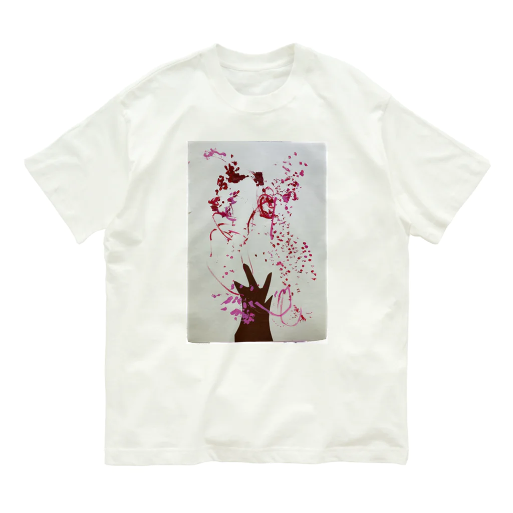 KidsArtの【子どもの絵】桜の木 オーガニックコットンTシャツ