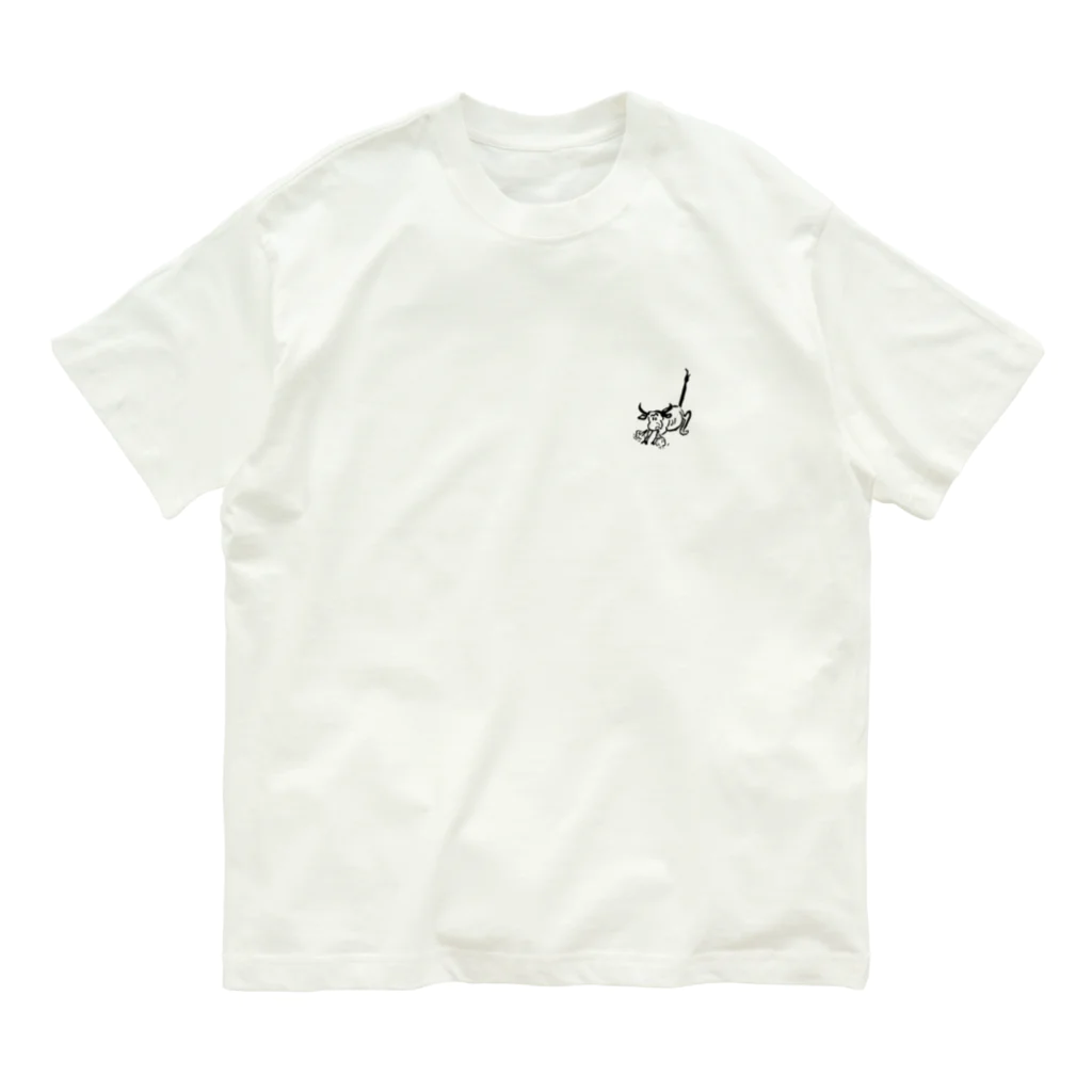 puikkoのUボート　荒ぶる雄牛（ワンポイント） Organic Cotton T-Shirt