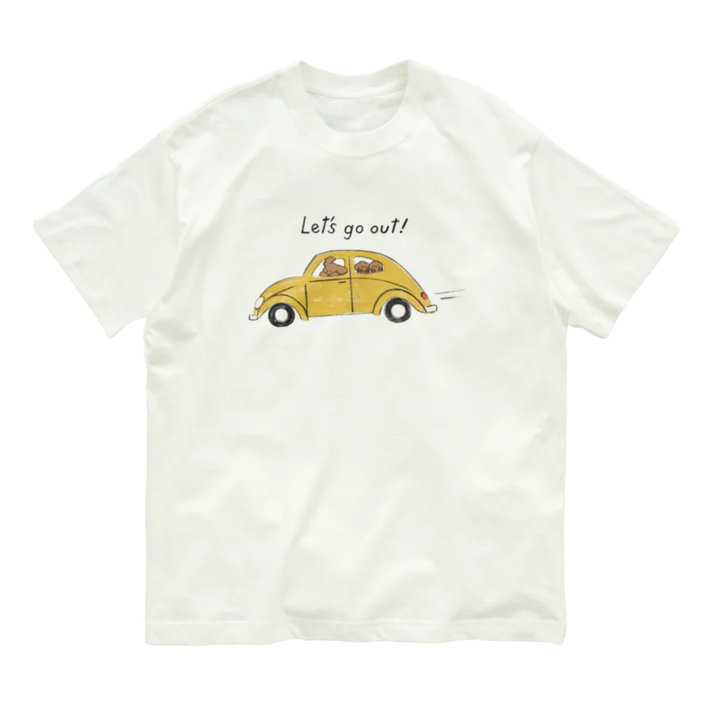 kiki25のお出かけ！トイプードルファミリー Organic Cotton T-Shirt