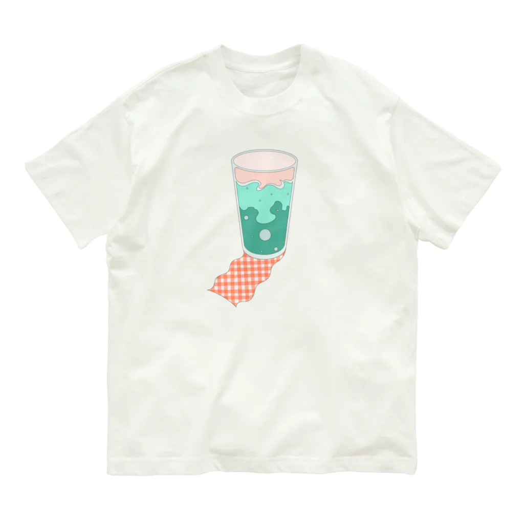 餃子屋。のメロンサイダーグラス Organic Cotton T-Shirt