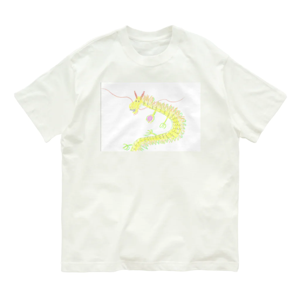 funny dragonのDragon Amarillo オーガニックコットンTシャツ