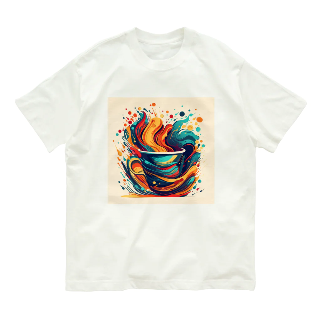 CoffeePixelのPixelBrew Cup D オーガニックコットンTシャツ