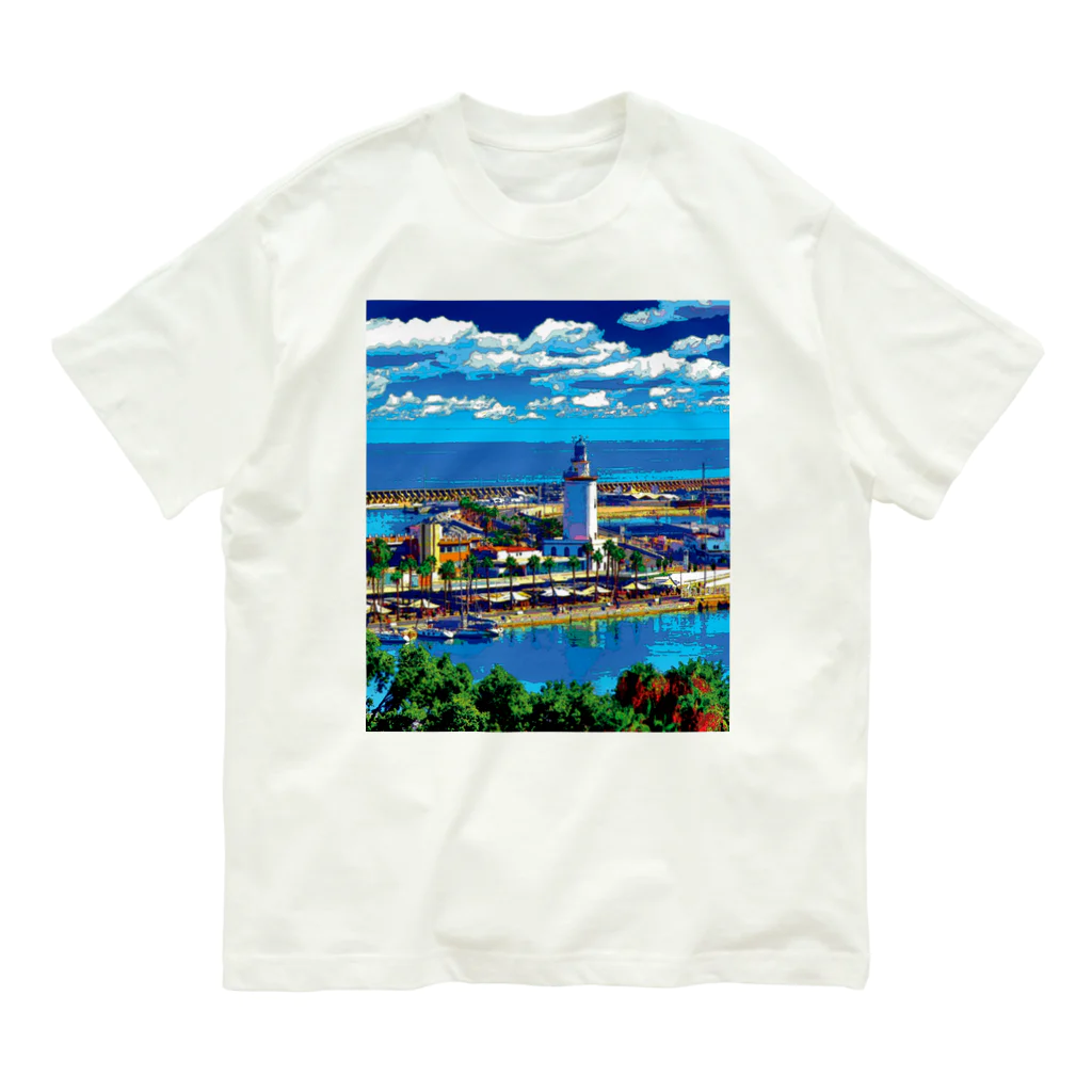 GALLERY misutawoのスペイン マラガの灯台 Organic Cotton T-Shirt