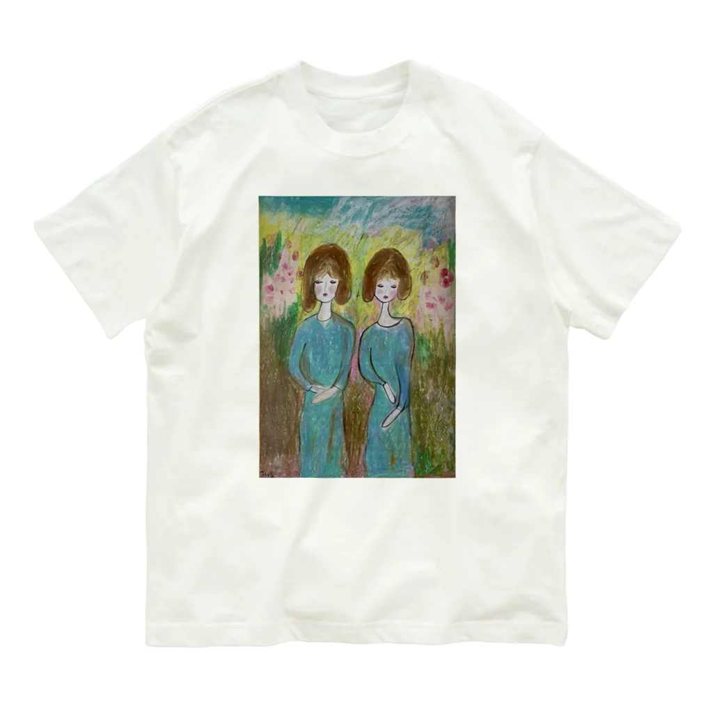 みにゆん　ねこのGirls' Dance in the Blooming Season Organic Cotton T-Shirt