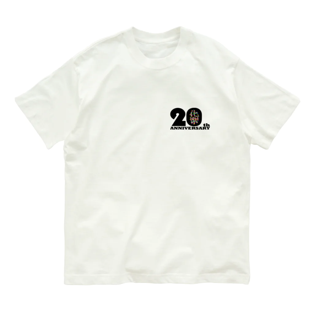 化楽オフィシャルグッズ販売の20周年ワンマンライブT　淡色 オーガニックコットンTシャツ