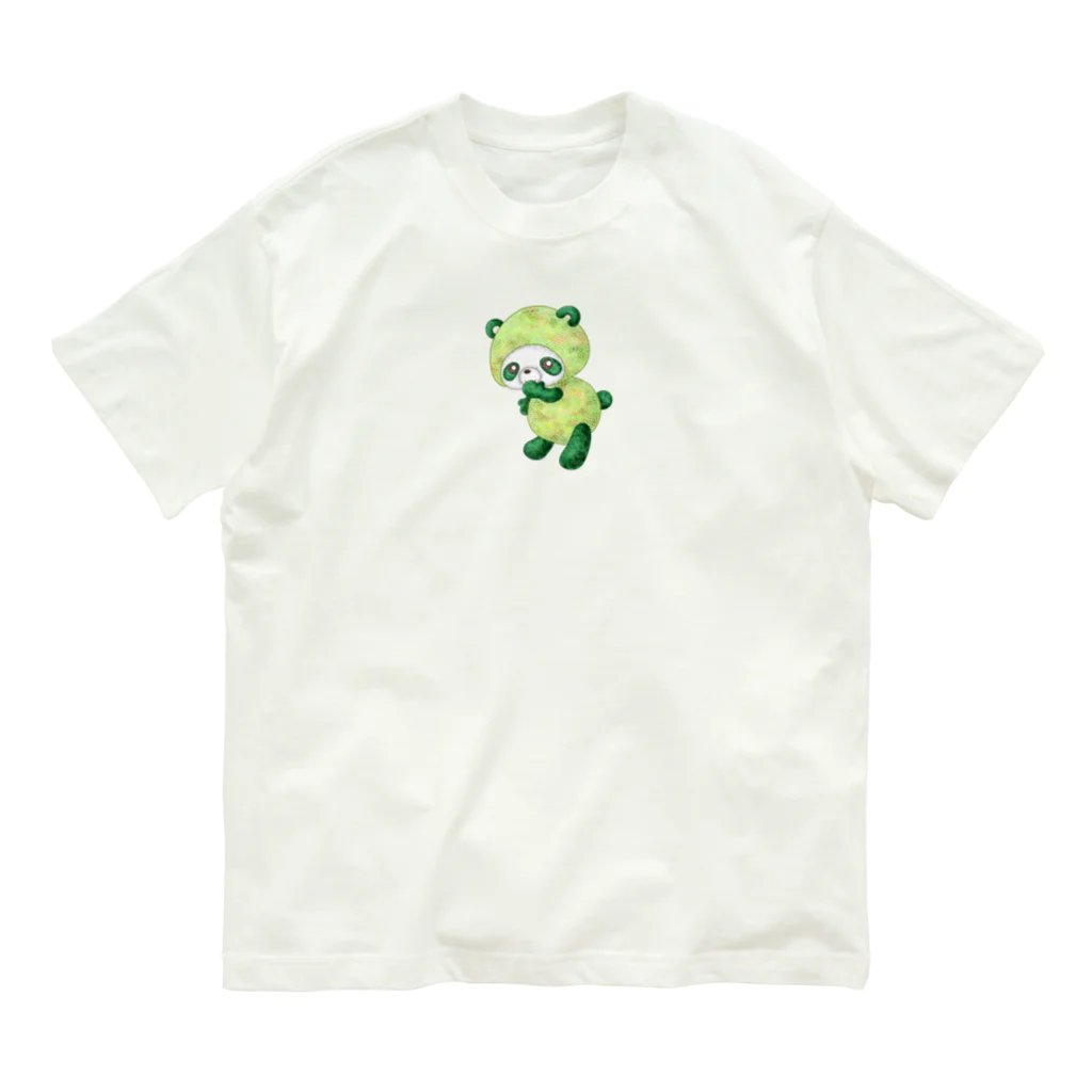 satoayaのアニマルカフェのフルーツアニマル　メロンパンダ Organic Cotton T-Shirt