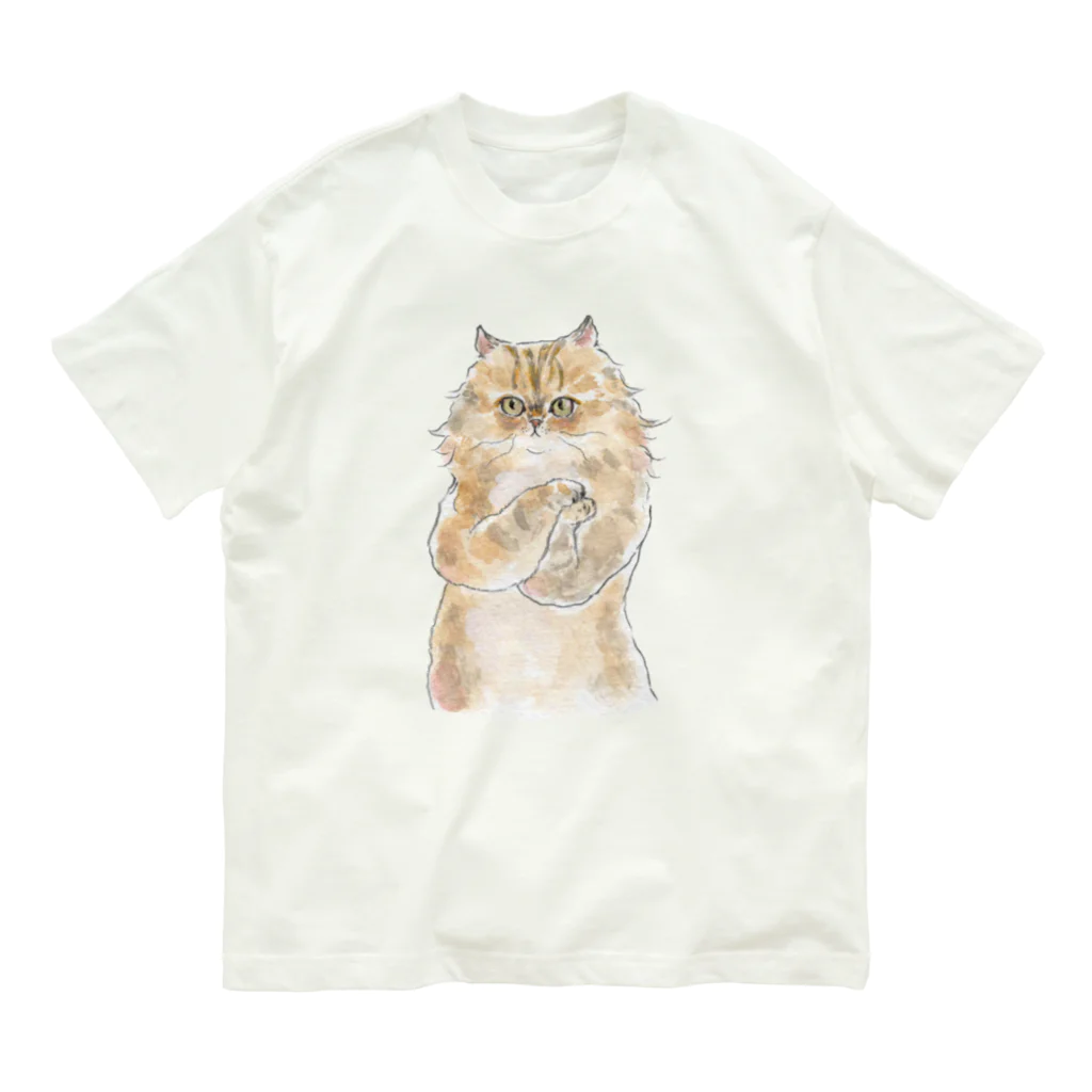 トコロコムギのおねだりにゃんこ Organic Cotton T-Shirt