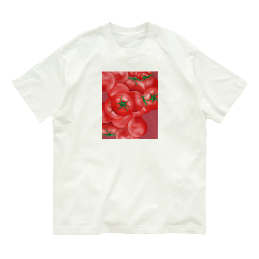 chicodeza by suzuriのトマトトマト オーガニックコットンTシャツ