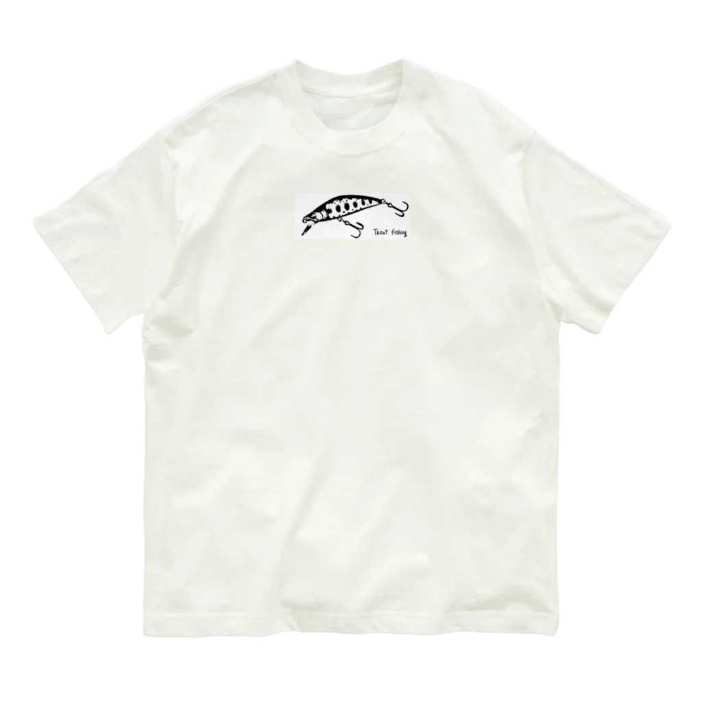 フィッシング&サウナの和風Trout Fishing  オーガニックコットンTシャツ