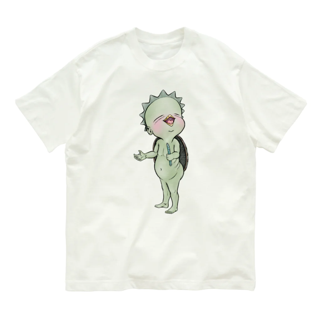 メイプル楓／イラストレーターの【大阪生まれの河童】/ Vol019191 オーガニックコットンTシャツ