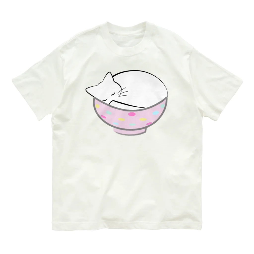 Suzutakaのねこ丼 オーガニックコットンTシャツ