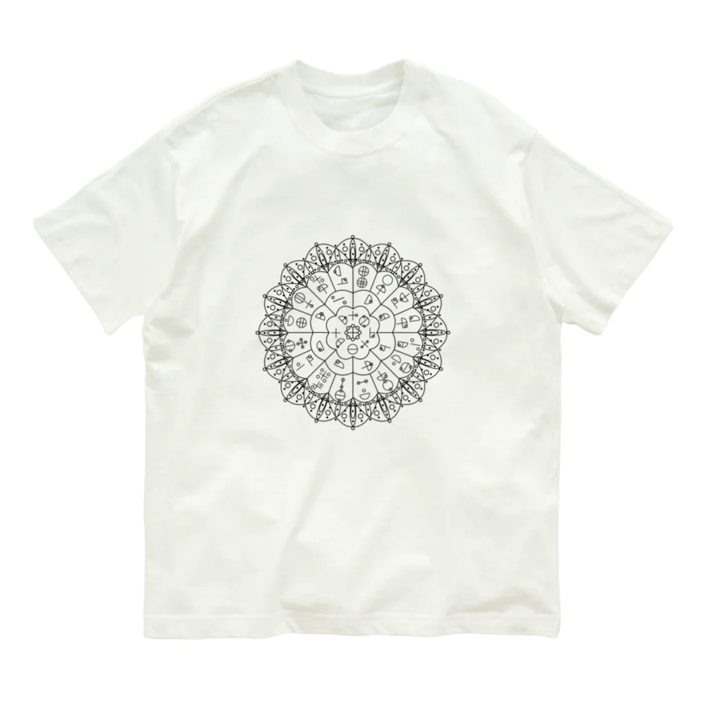 古浪漫のショップのカタカムナフトマニ図 オーガニックコットンTシャツ