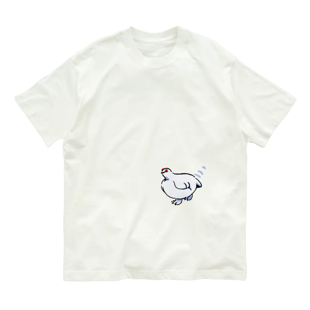 segasworksのこっちに来るライチョウさん オーガニックコットンTシャツ