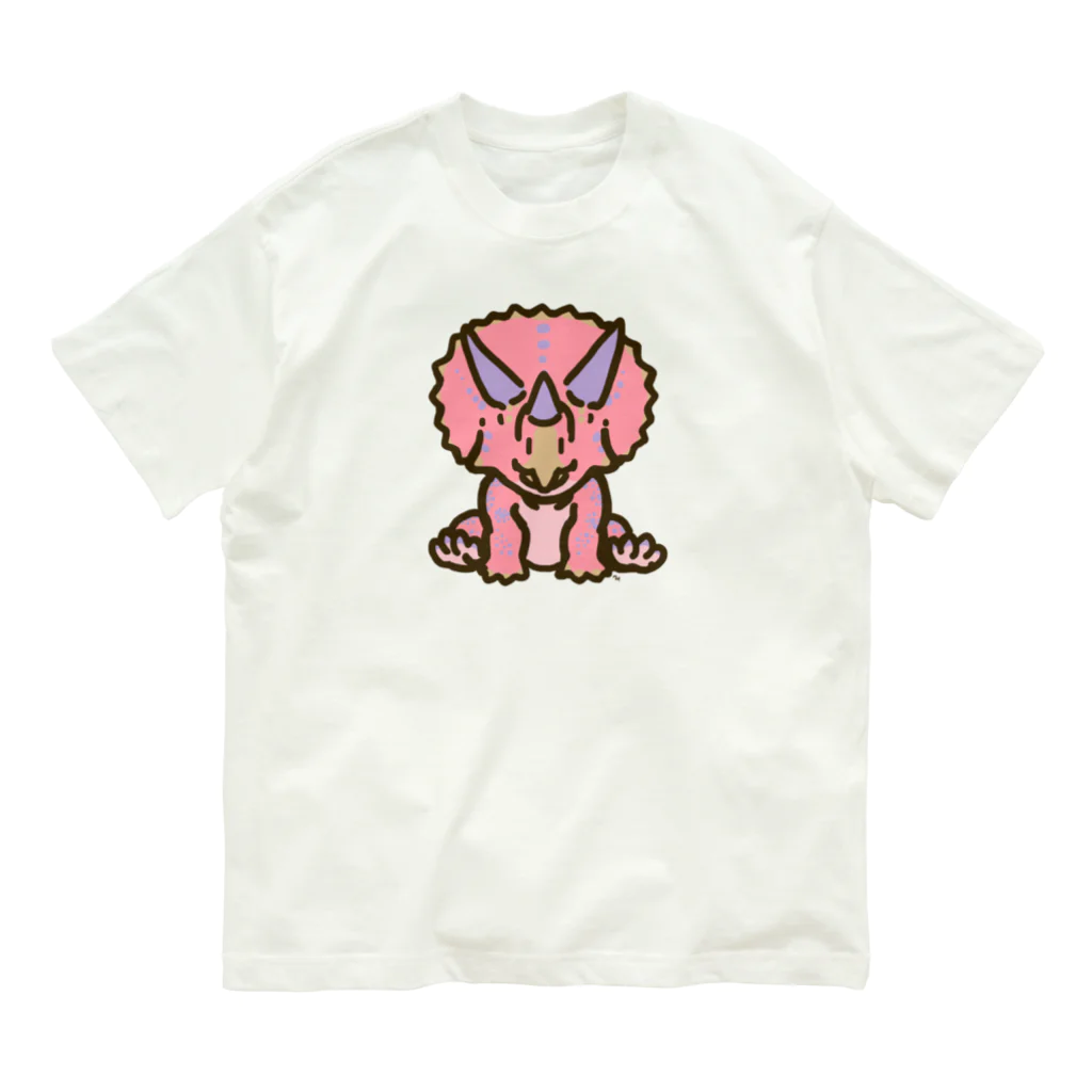 segasworksのホリドゥスちゃん（ゆるトリケラトプス ） オーガニックコットンTシャツ