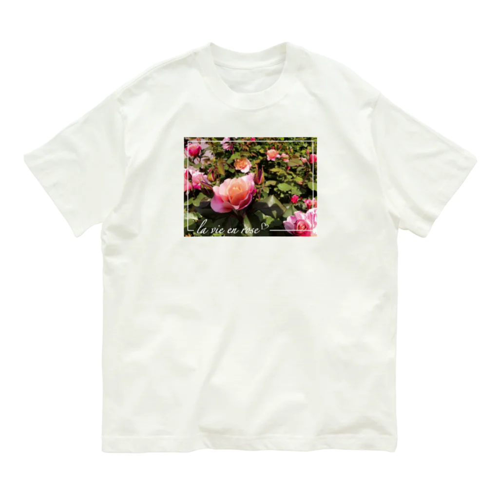 rose_queryのLa Vie en rose Ⅱ オーガニックコットンTシャツ