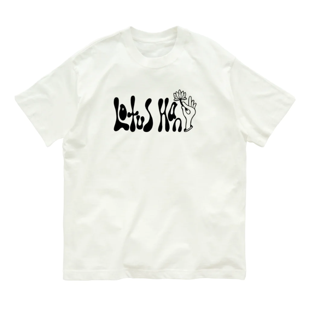 宇宙キャンプのロータス　ハンド　モノトーン Organic Cotton T-Shirt