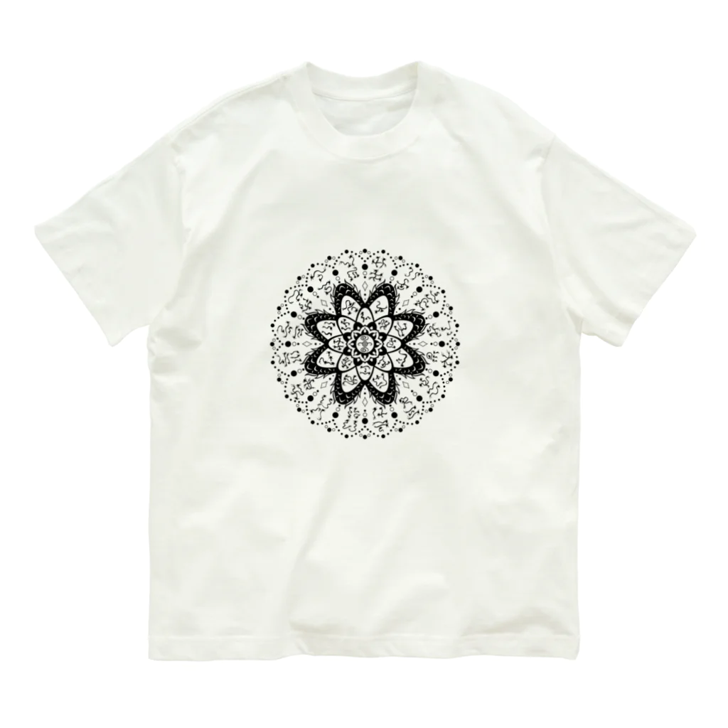 古浪漫のショップの龍踊文字フトマニ図 Organic Cotton T-Shirt