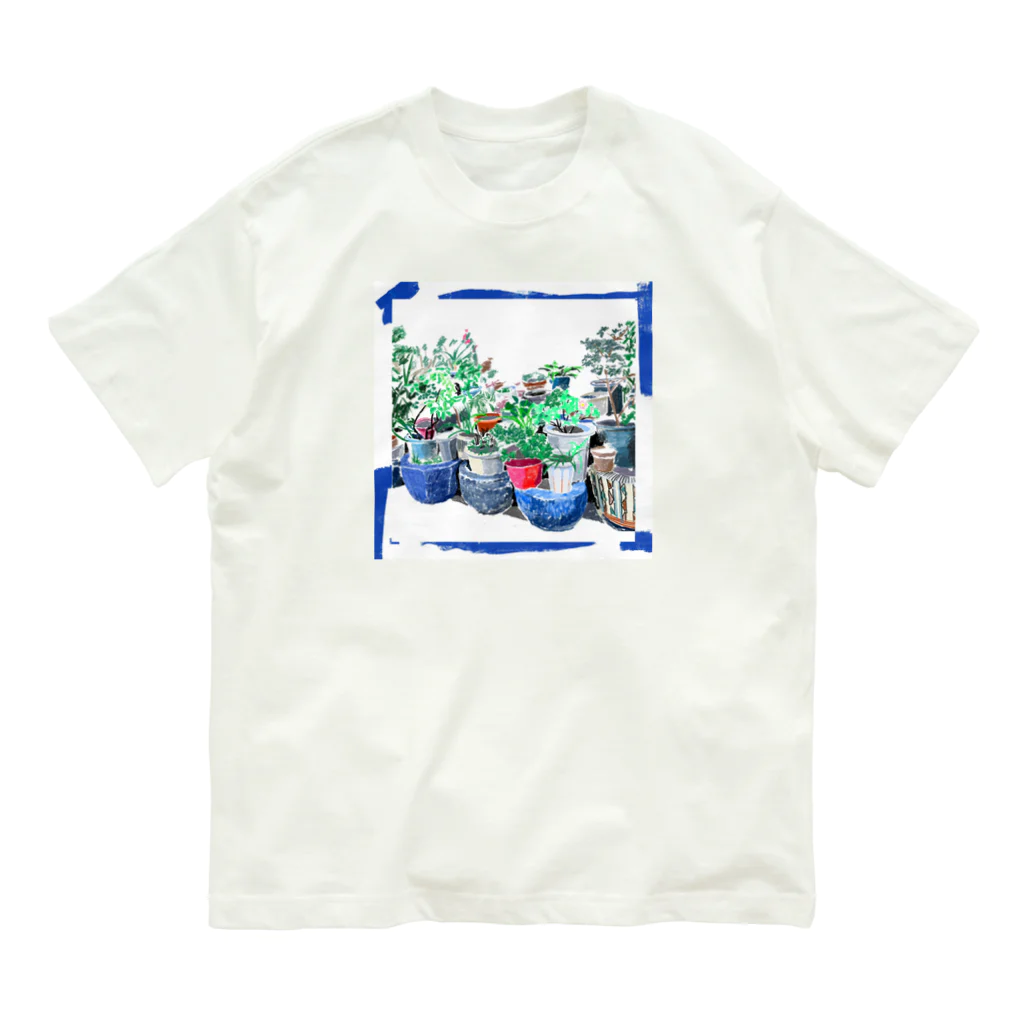 yuko maegawaのまちなか植木鉢 オーガニックコットンTシャツ