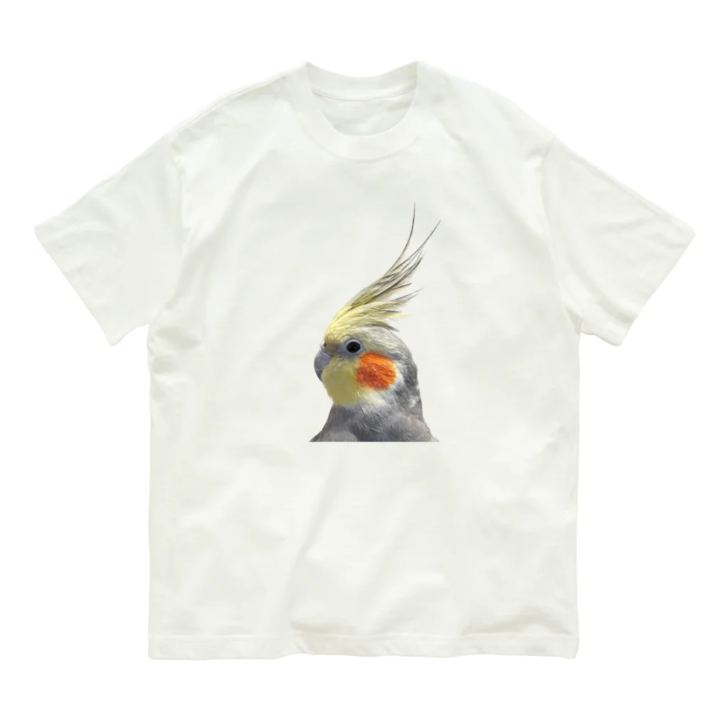 オカメ日記chのオカメインコのグッズ オーガニックコットンTシャツ