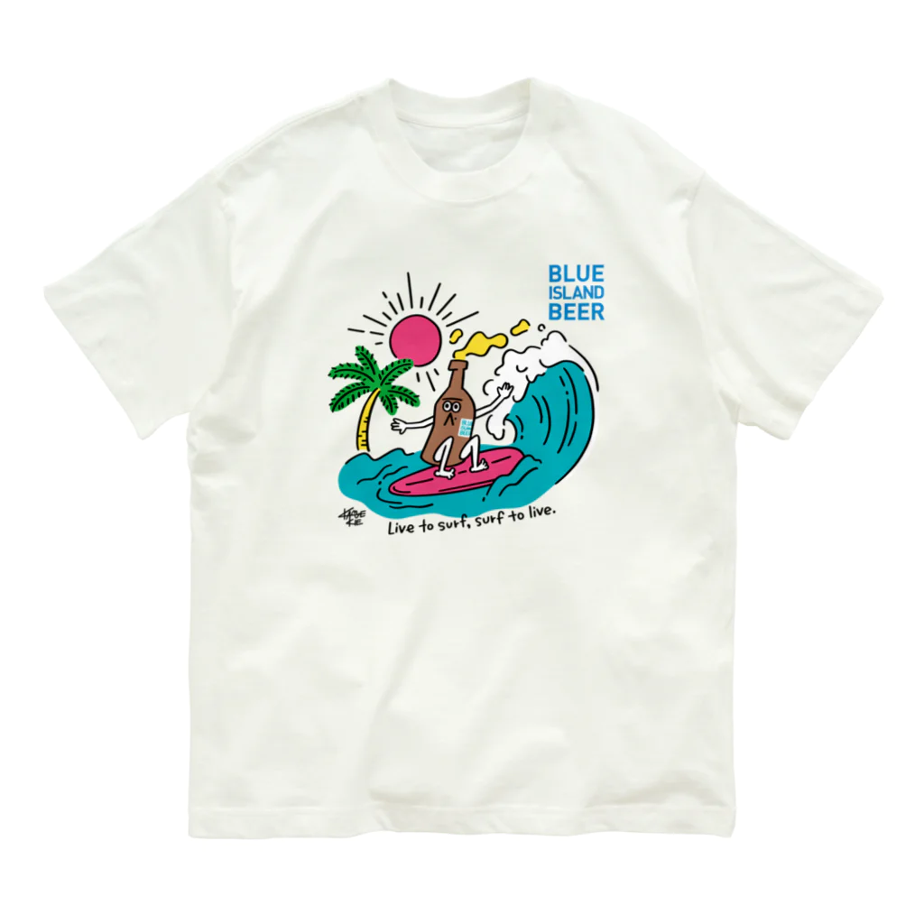 BLUE ISLAND BEER グッズストアのBLUE ISLAND SURFER オーガニックコットンTシャツ