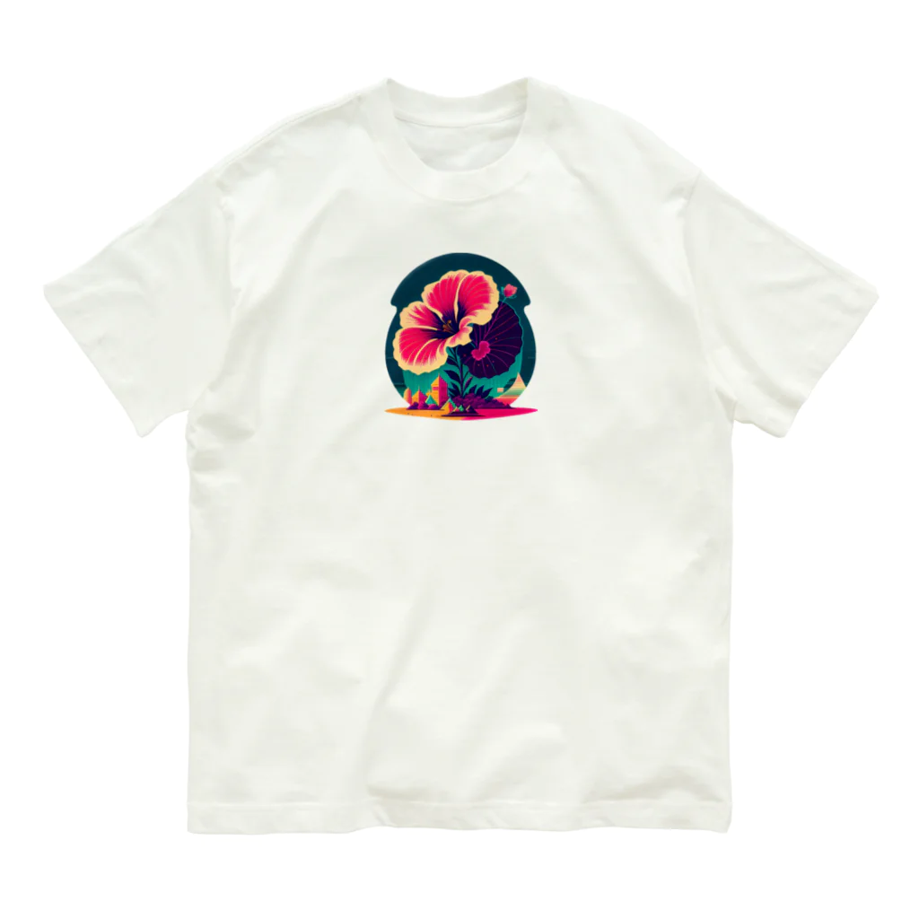 ozのハイビスカス🌺 オーガニックコットンTシャツ