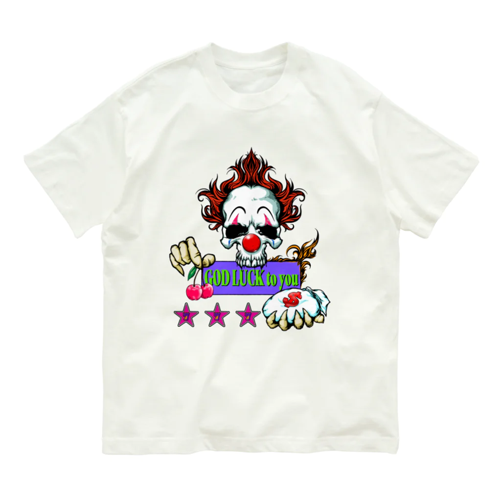 GOD LUCK💀to youのピエロGOD LUCK to  you🤡✨ Organic Cotton T-Shirt