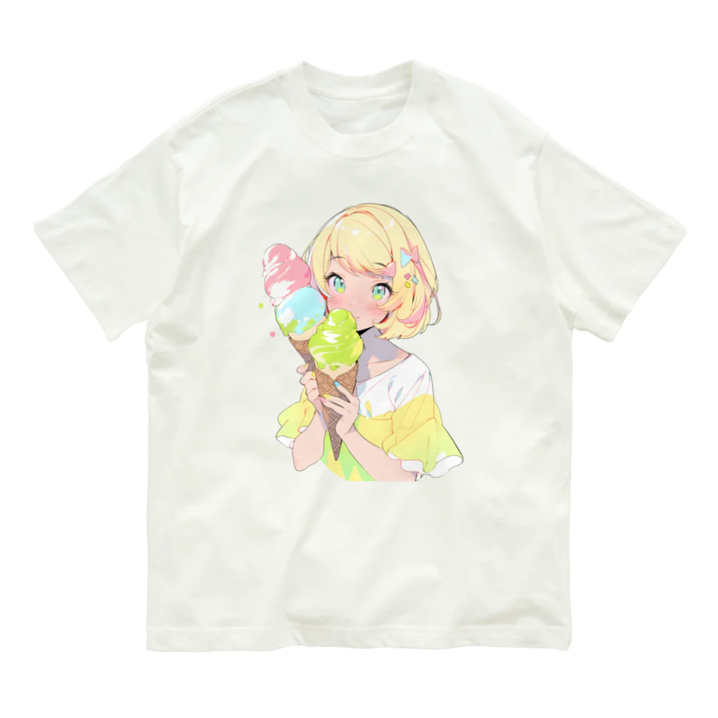 ヤバいTシャツ屋しゃんの夏だ！アイスだ 017 オーガニックコットンTシャツ