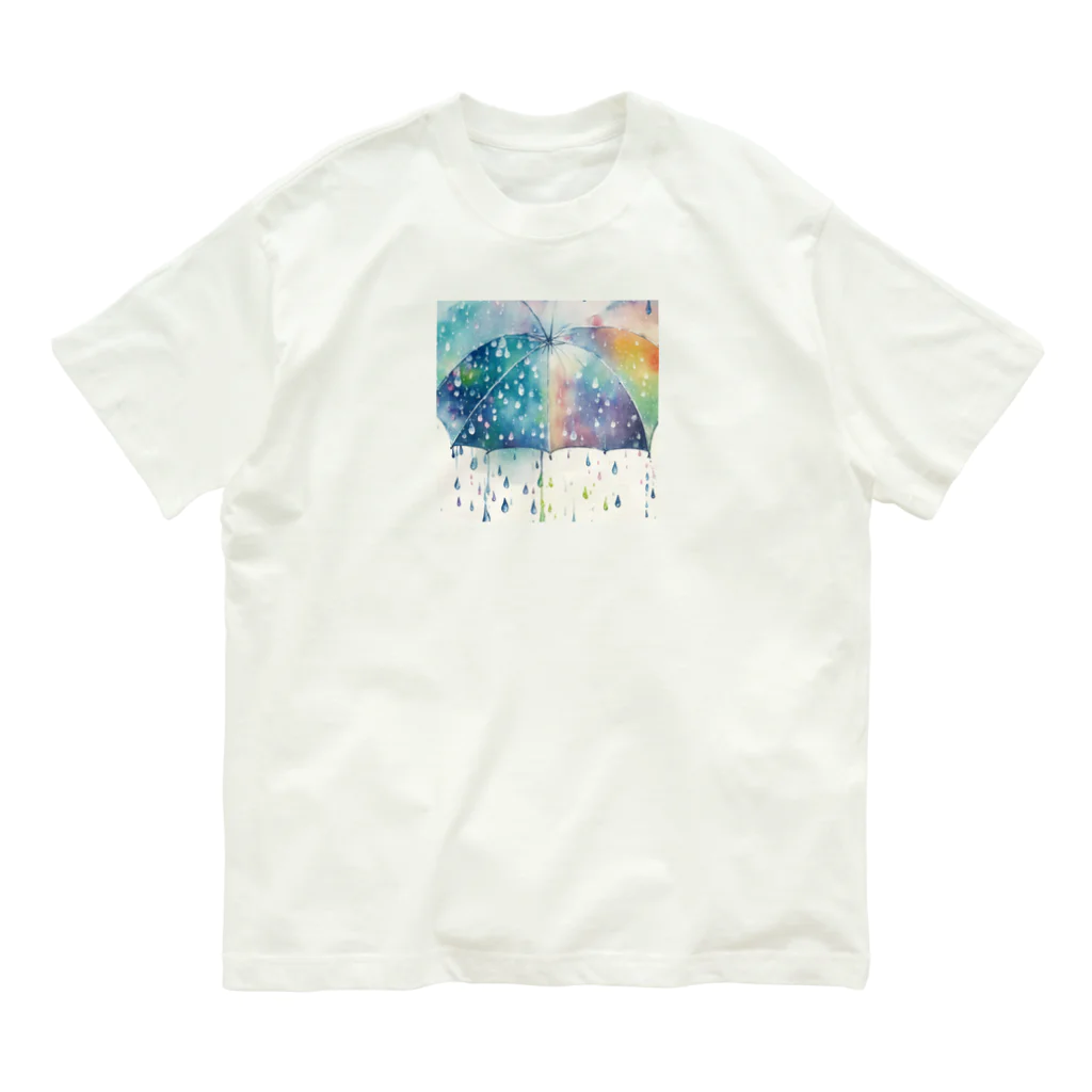 ぽけの水彩風雨の風景 Organic Cotton T-Shirt