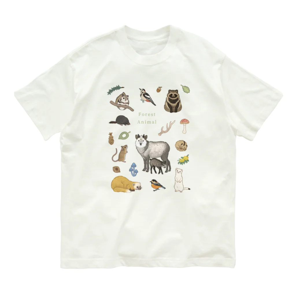 ちなきのこのForest Animal Organic Cotton T-Shirt