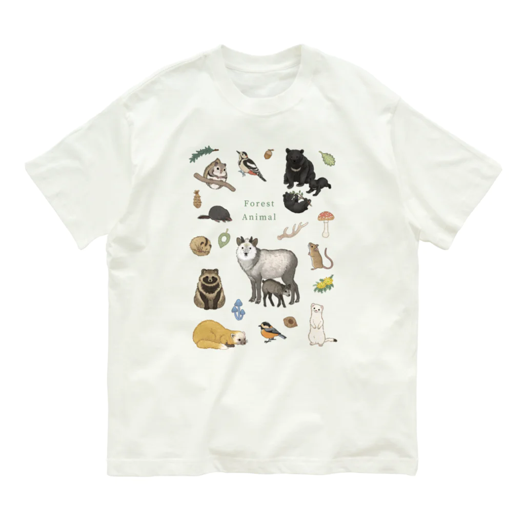 ちなきのこのForest Animal Organic Cotton T-Shirt