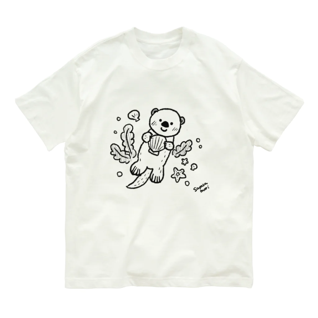 イラストレーター森さやかのラッコちゃんグッズ オーガニックコットンTシャツ