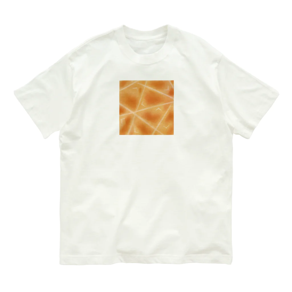 my pastel（いしはら　まさこ）のオレンジのタイル オーガニックコットンTシャツ