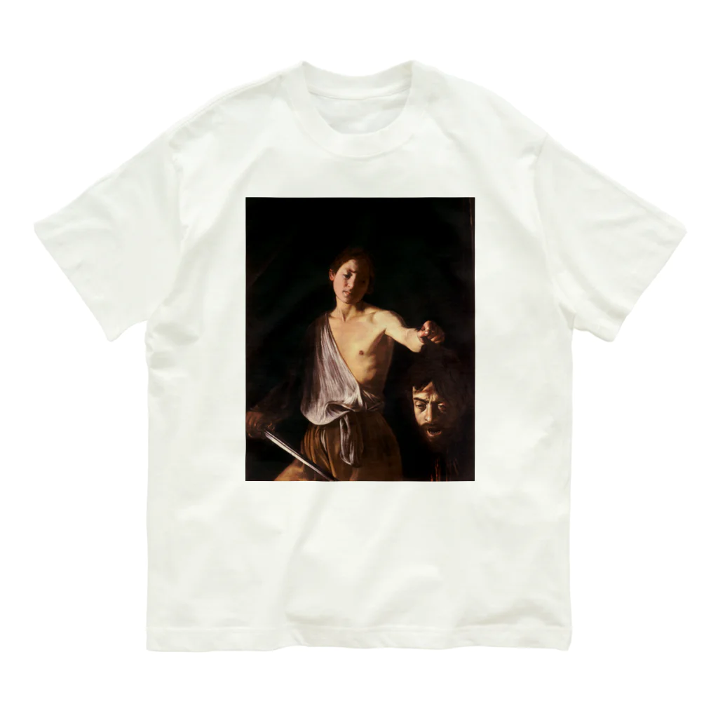 世界美術商店のゴリアテの頭を持つダヴィデ / David with the Head of Goliath オーガニックコットンTシャツ