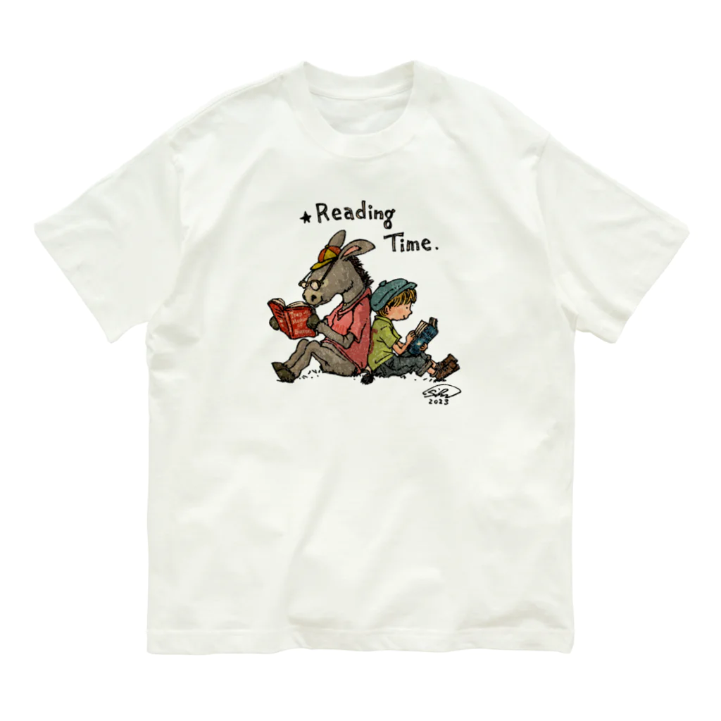 まつもトイズのロバ君と少年 オーガニックコットンTシャツ