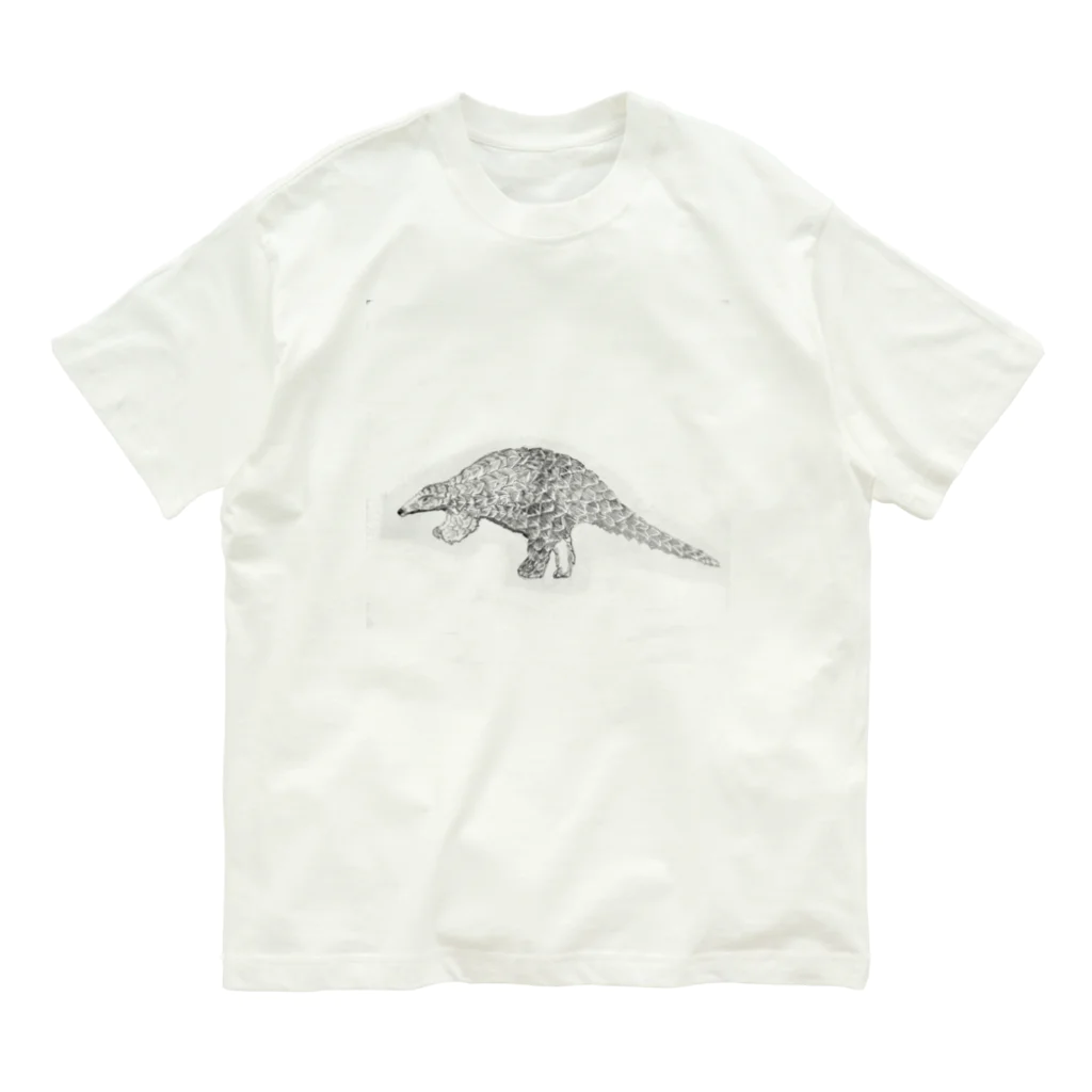 52お餅のpangolin オーガニックコットンTシャツ