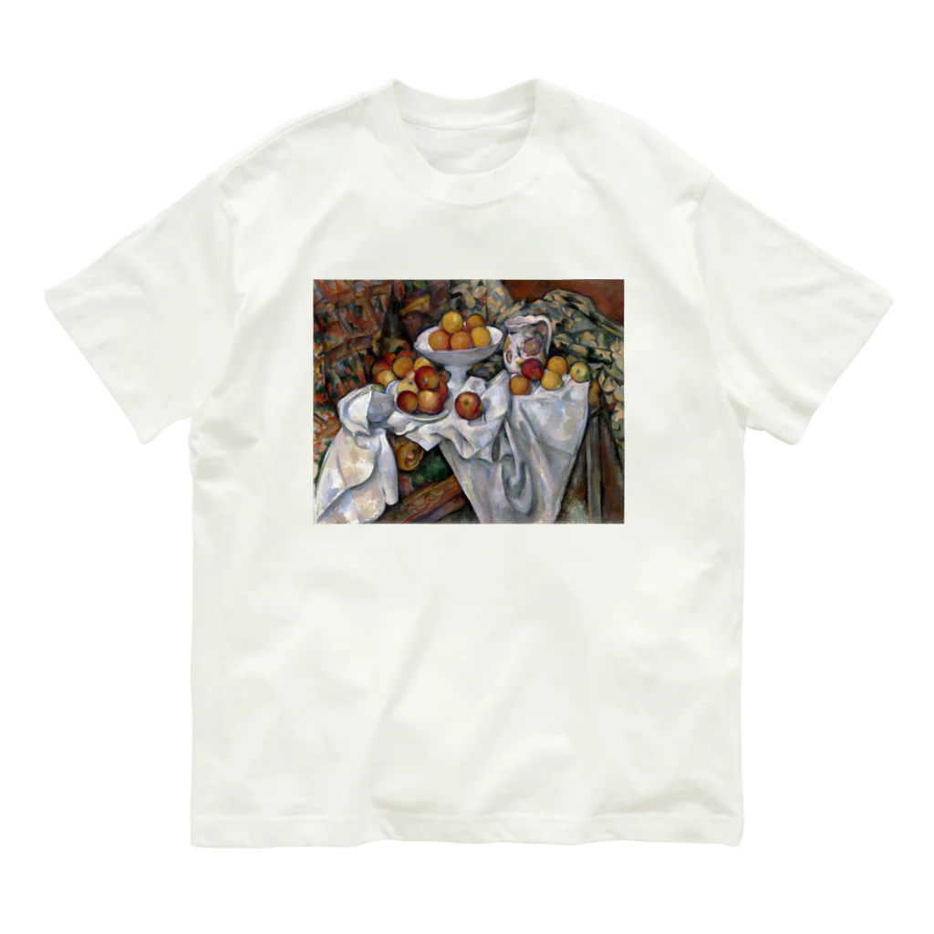 世界美術商店のリンゴとオレンジ / Apples and Oranges Organic Cotton T-Shirt