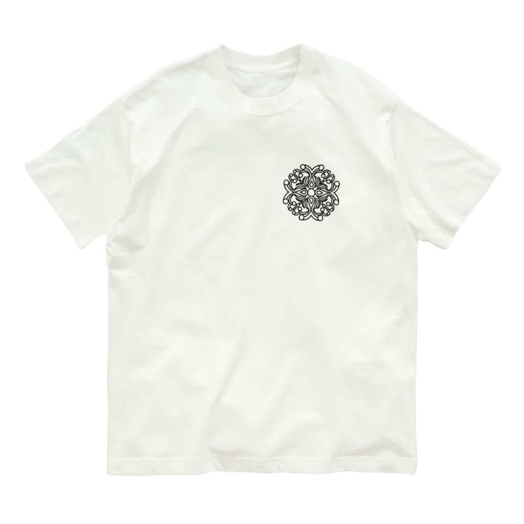 ARIGATOU-81のMANDALA•52• (B) オーガニックコットンTシャツ