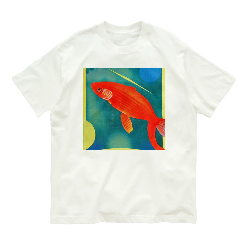 Danke Shoot Coffeeの流星金魚 Organic Cotton T-Shirt